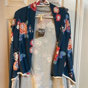 Matilda Jane cozy days floral cardigan Euc